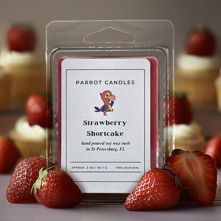 Cire fondue à la fraise pour la vente par Parrot Candle LLC