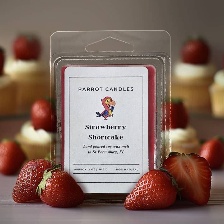 Strawberry Shortcake vax smälta för wholesale av Parrot Candle LLC