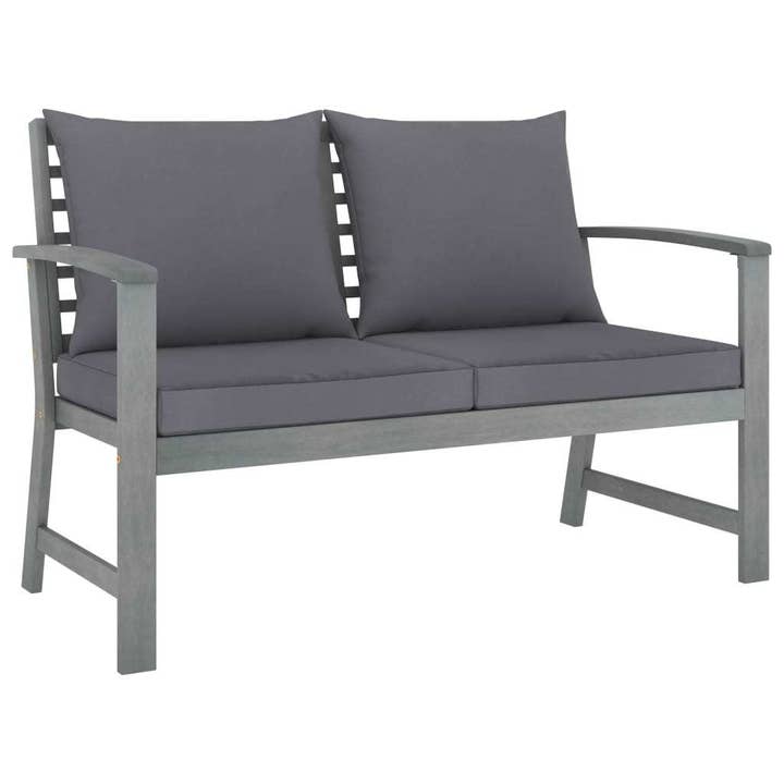 Grey 5 Piece Garden Lounge Set with Cushion Solid Acacia Wood Gray for wholesale on Faire2