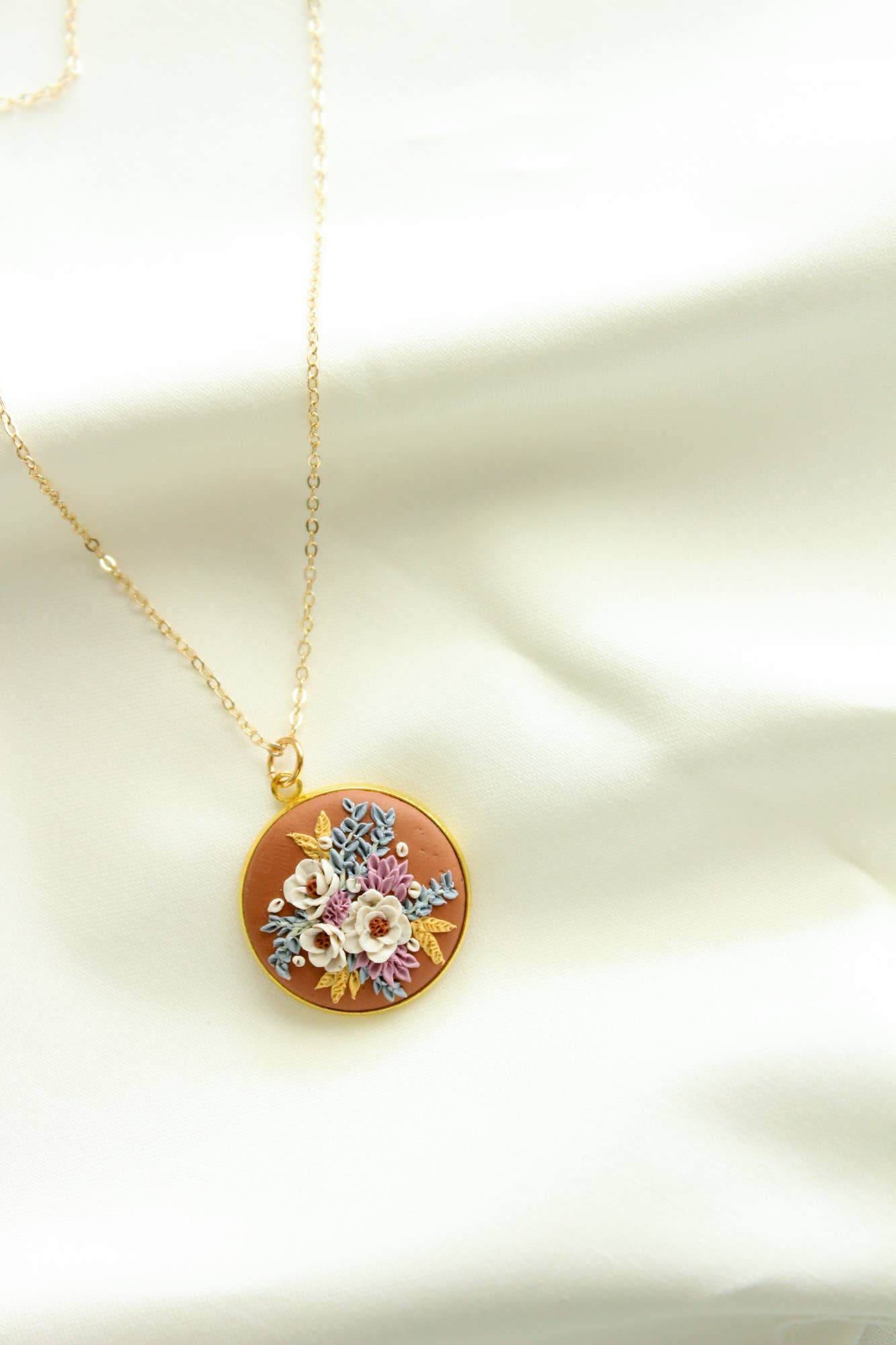 The Watermark Design - Wholesale Pendant/Charm Necklace - Wildflower Bouquet Necklace2