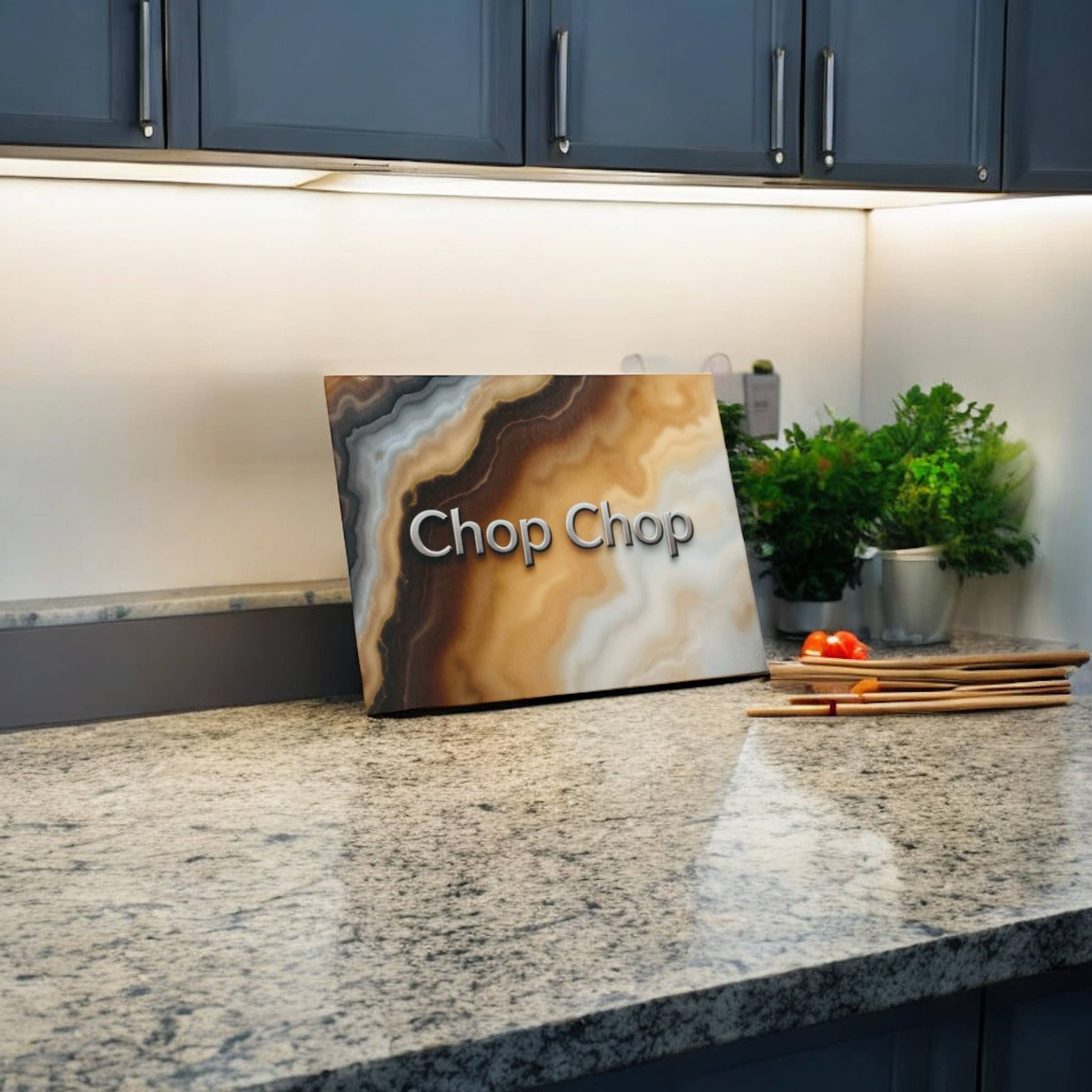 Resinate By KS / by KRISTIN SMITH - Vente Planche à découper - Planche à découper en verre d'agate Chop Chop1