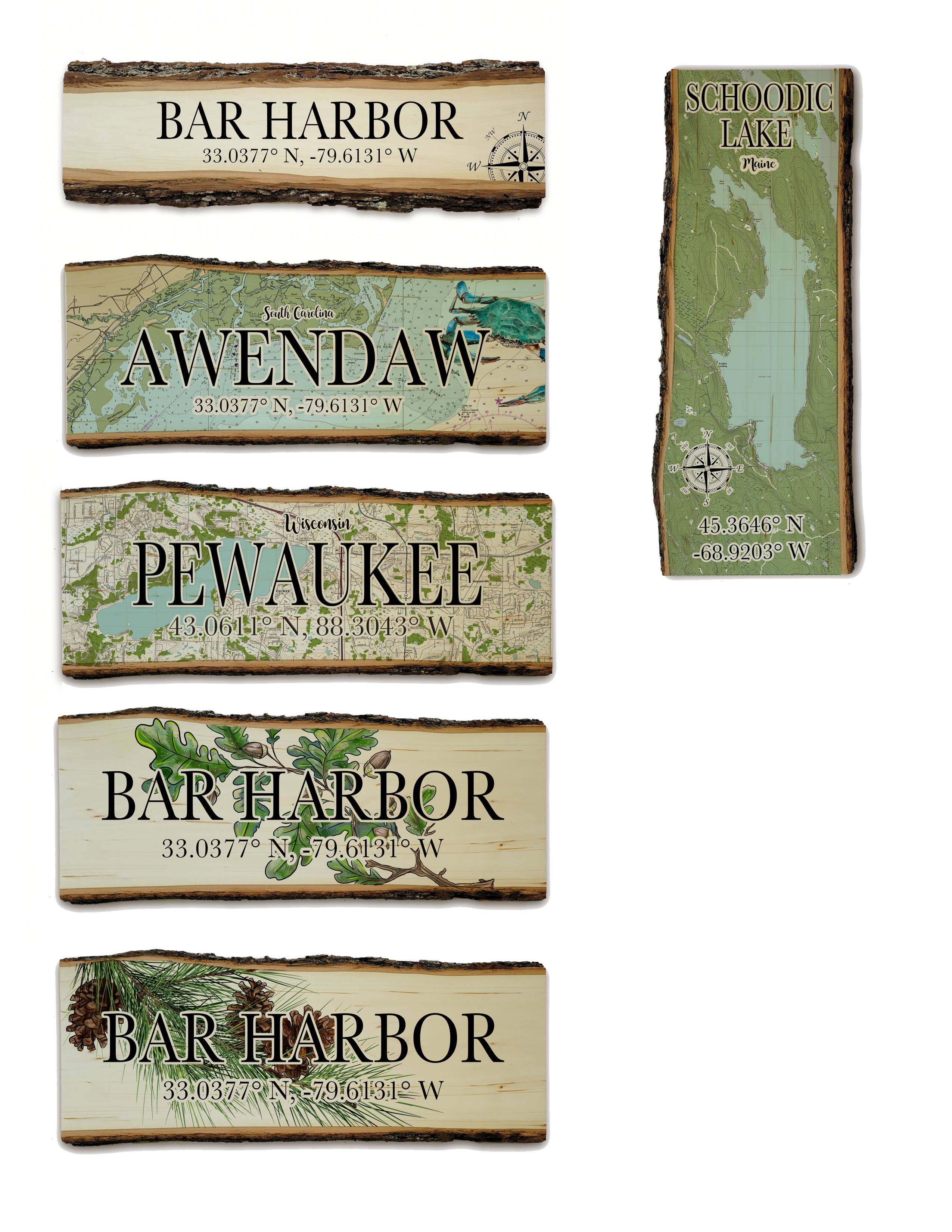 Map Mom - Wholesale Sign - Live Edge Wood Map- 23 Inch Sign3