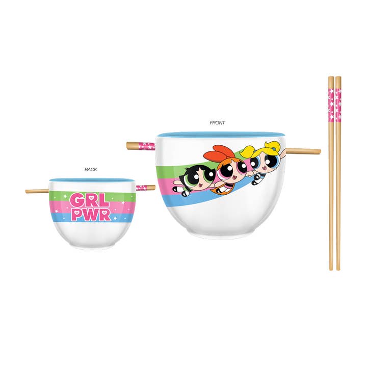 Gel arc-en-ciel Power Puff pour filles par 20 oz. Bol à ramen en céramique pour la vente par Silver Buffalo