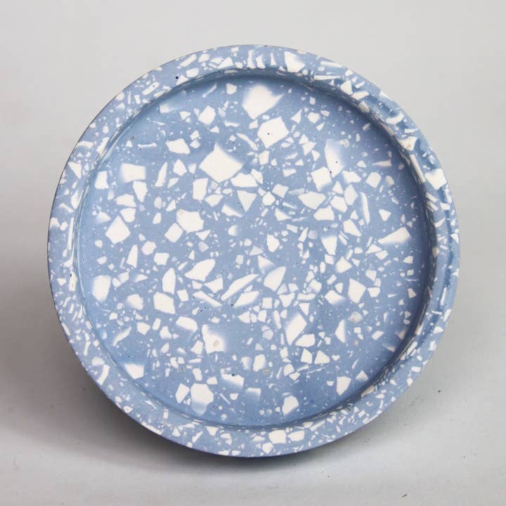 Plato baratija - CORNFLOWER BLUE para venta al por mayor de Terrazzo Parazo