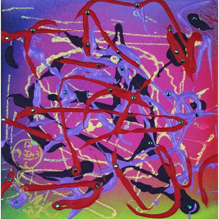 Flamingos in Flight - Original Painting for wholesale by Jumper Maybach