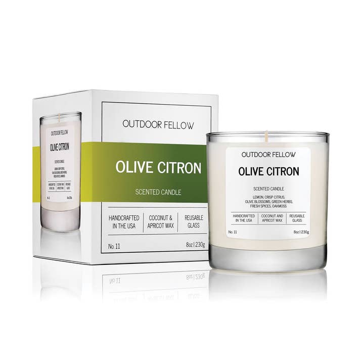 Olive Citron Scented Candle for wholesale by Outdoor Fellow
