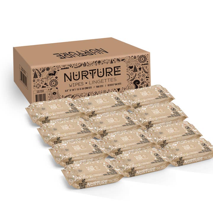 BioBag America Inc - Wholesale Face & Body Wipes - Baby - Nurture Baby Ultra Soft Premium Quality Baby Wet Wipes (768)