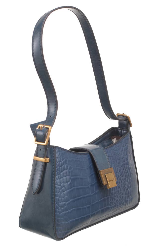 Bessie London - Wholesale Crossbody Bag - Women's - CROC BAGUETTE BAG12