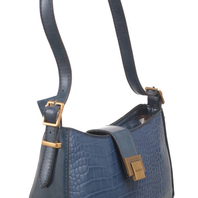 Bessie London - Wholesale Crossbody Bag - Women's - CROC BAGUETTE BAG12