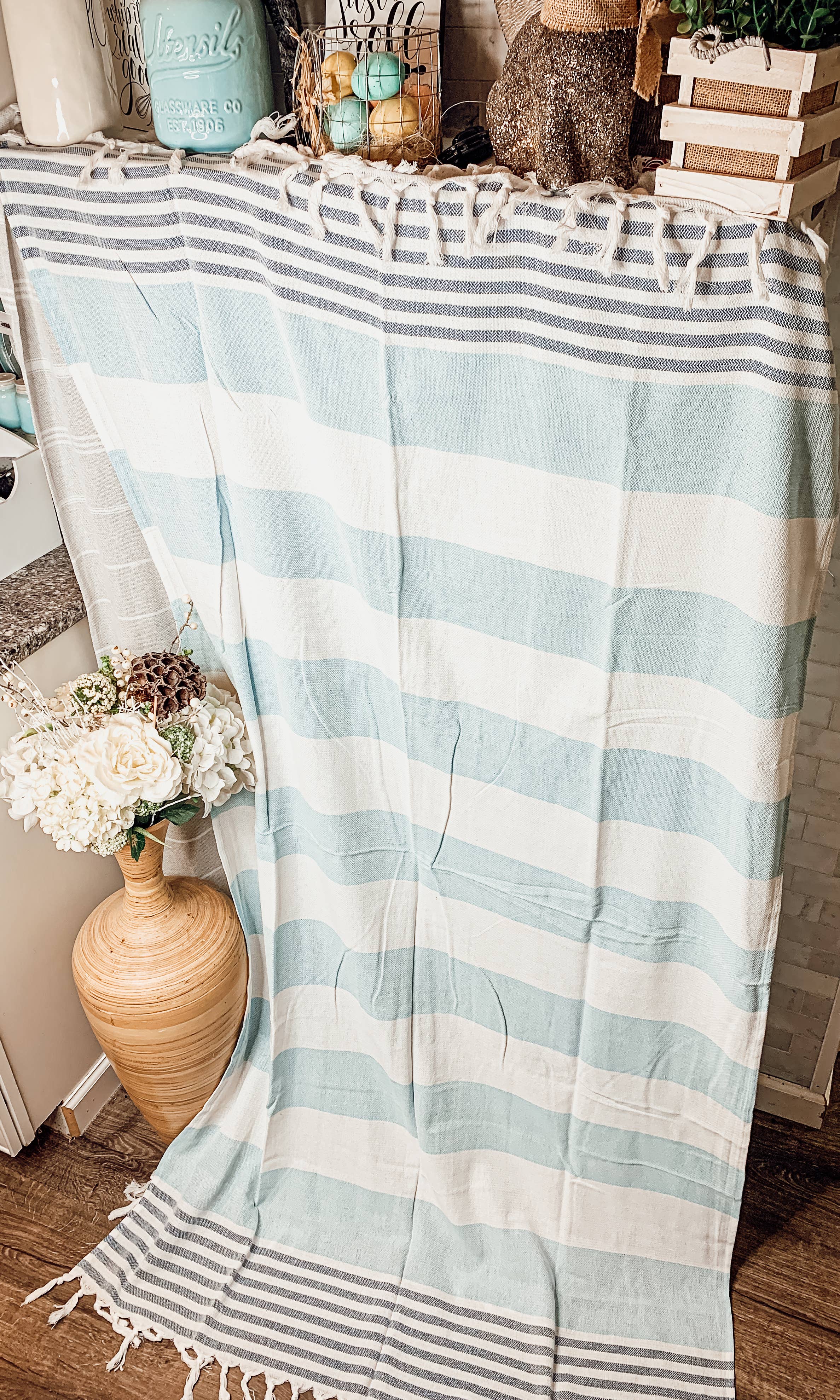 Gia Roma - Wholesale Beach Towel - Blue Turkish Beach Towels or Decorative Towels Handmade74