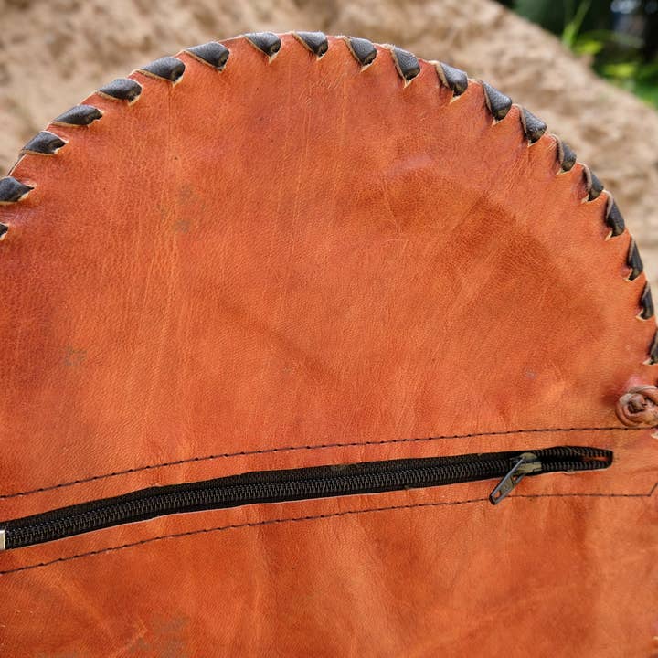 BATIK BOUTIK – wholesale Crossbody bag – Women's – BROWN LEATHER BAG AFRICAN MASK HOME DECOR ACCESSORY GENUINE LEATHER GIFT3