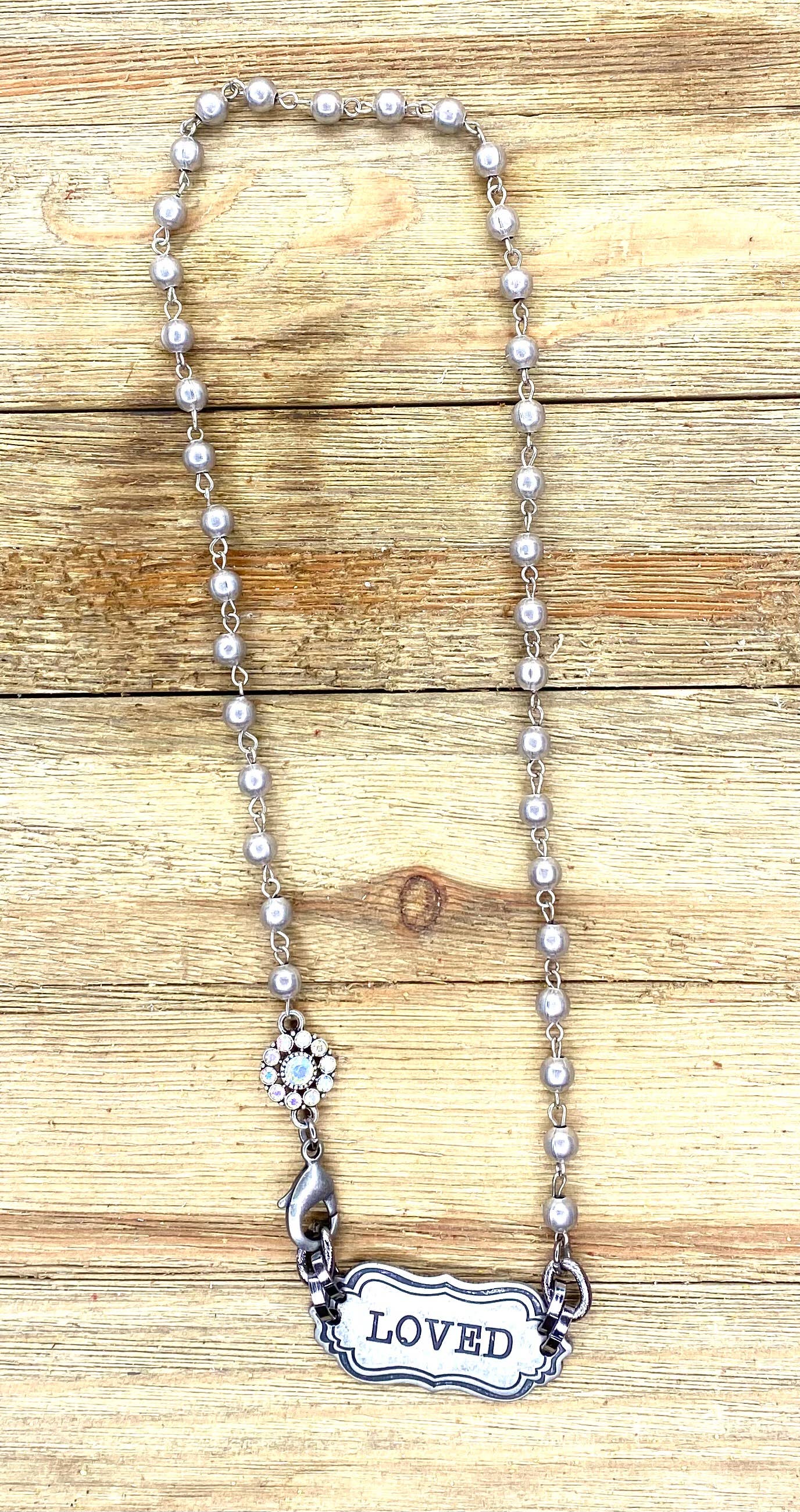 Sandra Ling Designs - Wholesale Pendant/Charm Necklace - Necklace Vintage Stamped Bar with Navajo like Chain3