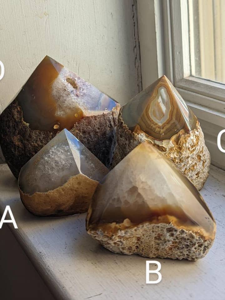 Halb raue Türme aus natürlichem Achat für den Großhandel von JFOX Jewelry