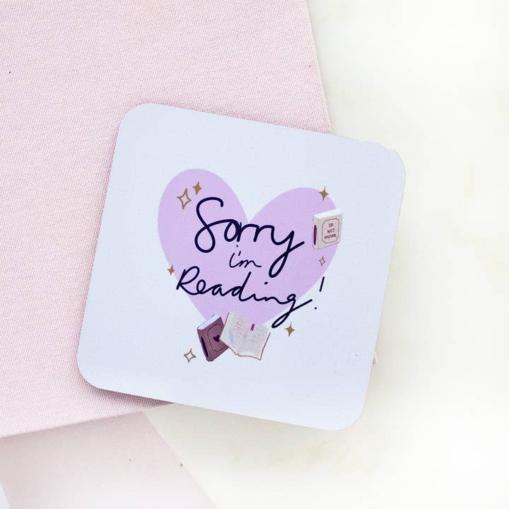Sorry I'm Reading Coaster for wholesale by TreatBox