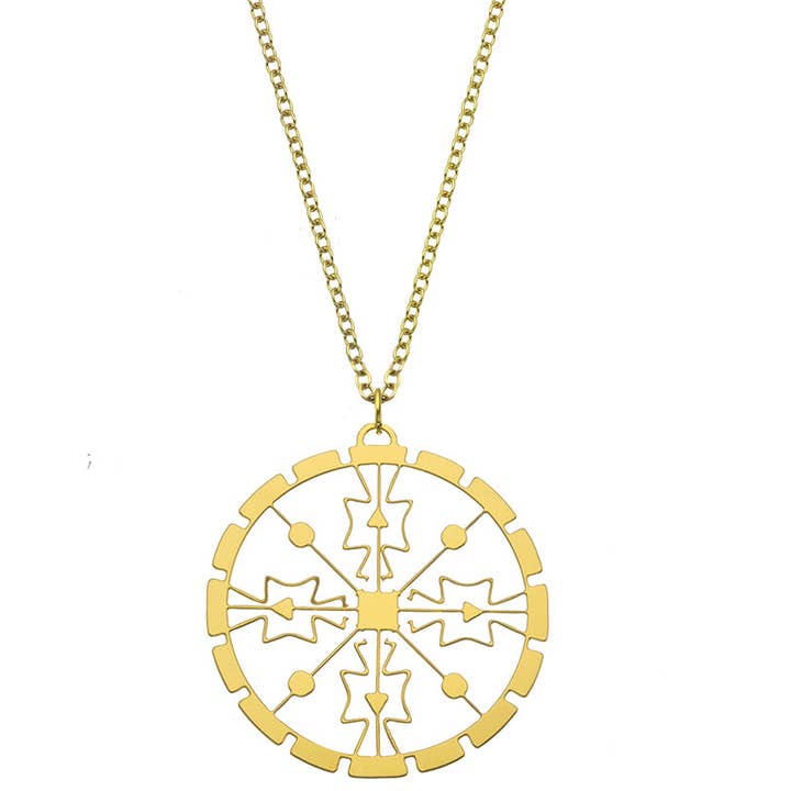 Mayan Smykker - Kvinders Medicinhjul Halskæde for engroshandel hos Rael Cohen