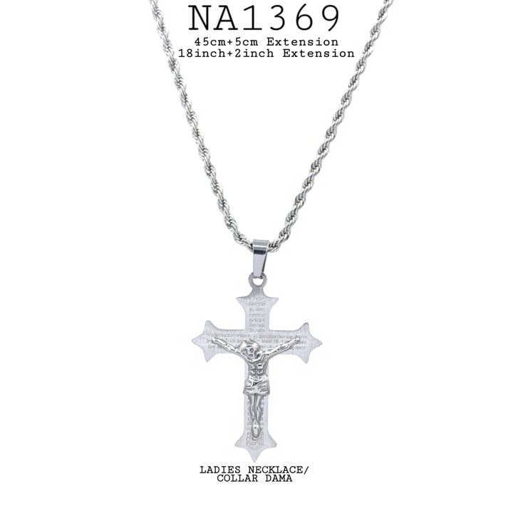 Rostfritt stål kors hänge halsband för wholesale av Nisso & Co. NYC Jewelry Wholesale