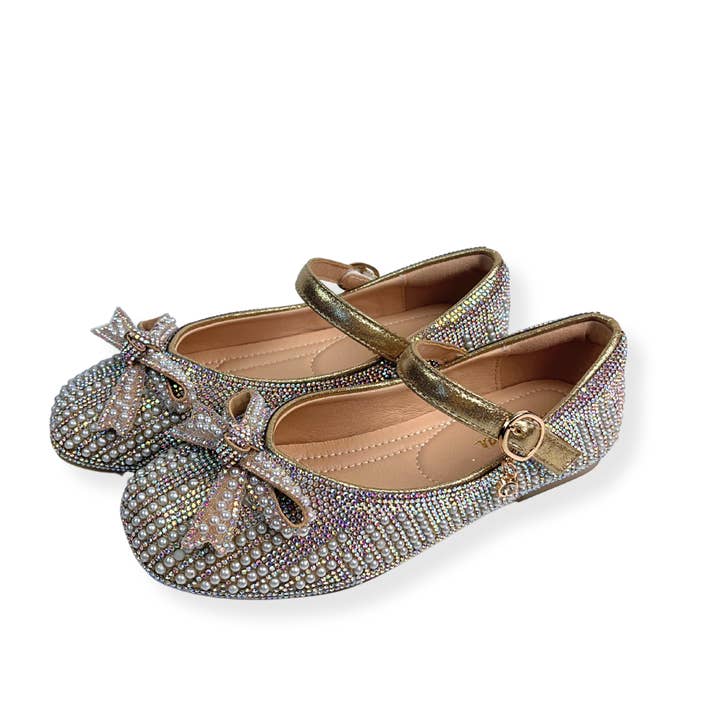 Doe a Dear - Wholesale Flats/Loafers - Kids - S9991 Pearl & Rhinestone Flat Shoes (3 Colors)23