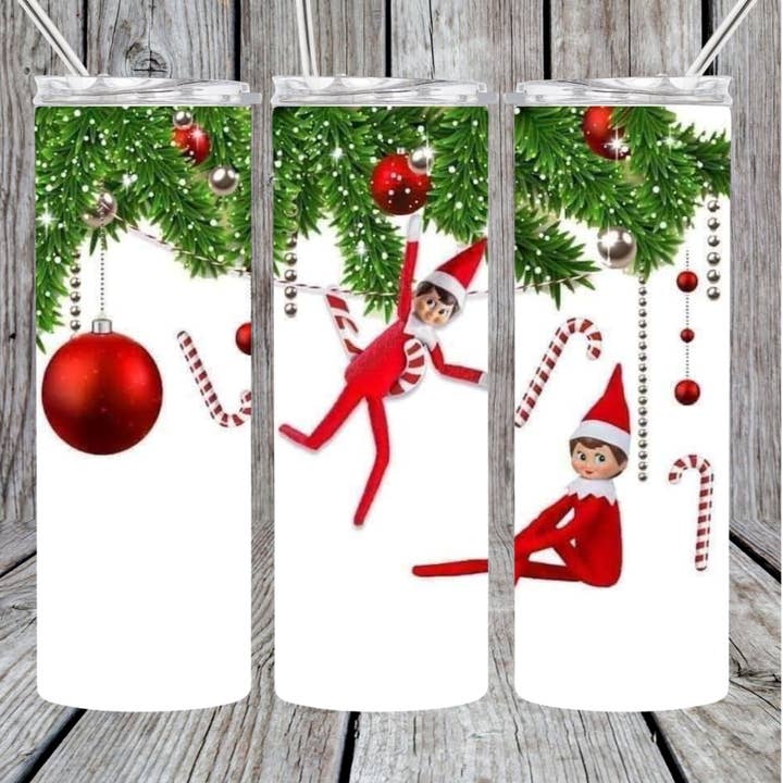 Eclectic Wallflower Boutique - Wholesale Insulated Mug/Tumbler - Elf on the shelf tumbler