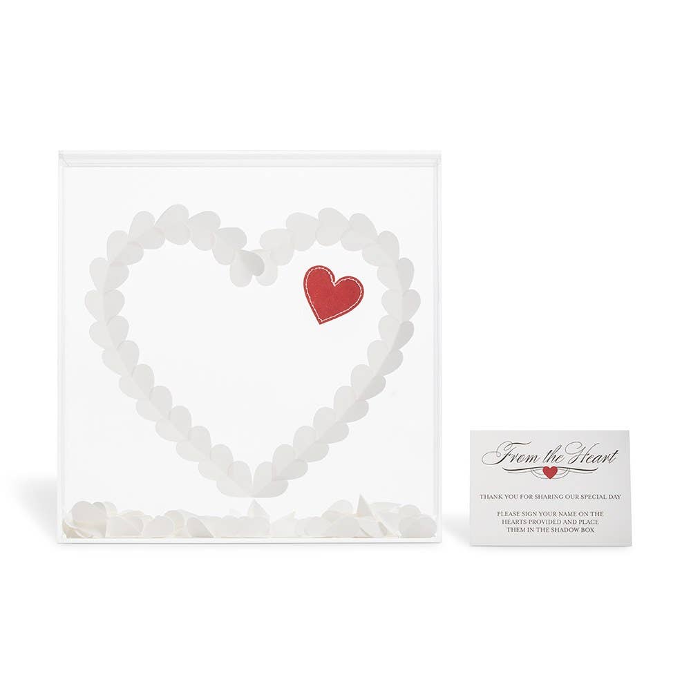 Weddingstar Inc. - Wholesale Guest Book - "From The Heart" Transparent Acrylic Shadow Box2