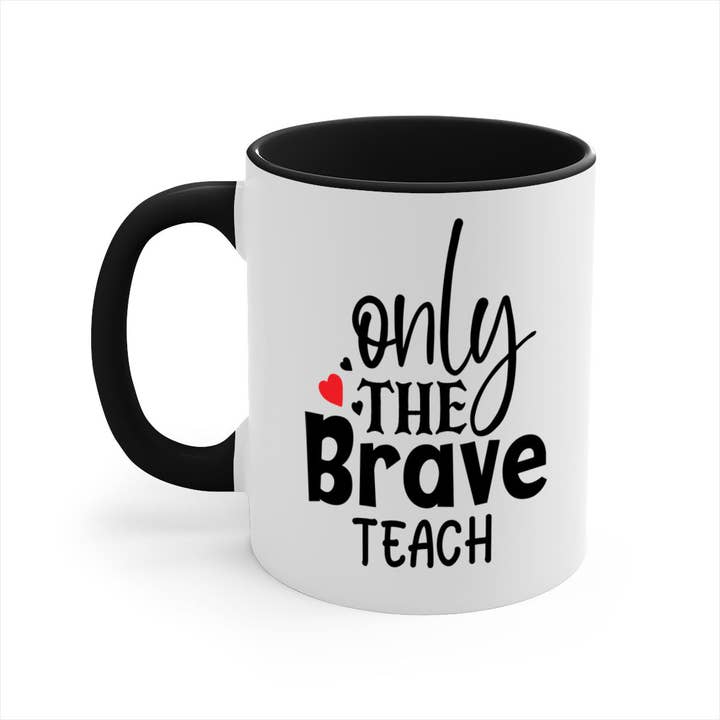 crazy for mugs – wholesale Kaffekoppar – bara de modiga lär Style 153#- Lärarmugg/Kaffekopp