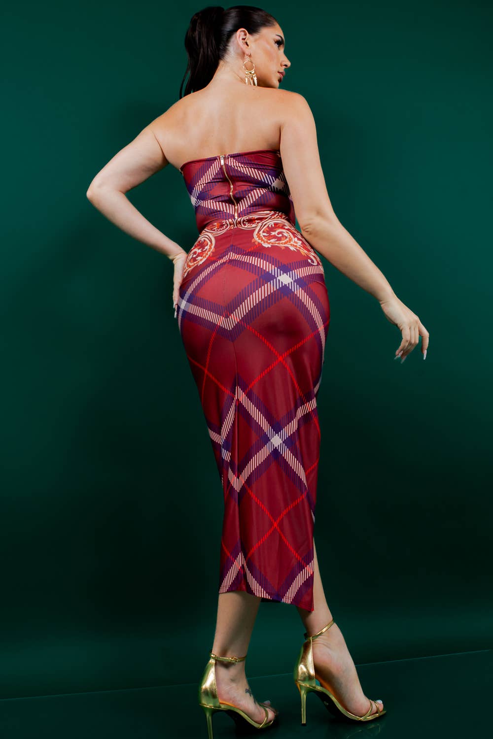 TAUPE BS4243-SET_Bustier Top & Skirt set for wholesale on Faire8