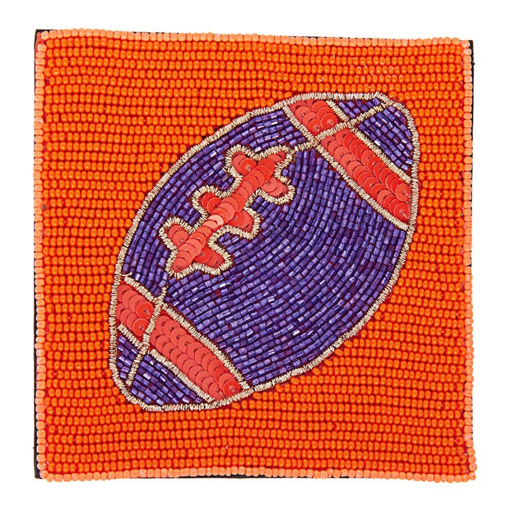 Sensibling Corp. – Großhandel Untersetzer – Game Day Fußball-Untersetzer mit Paillettenperlen5