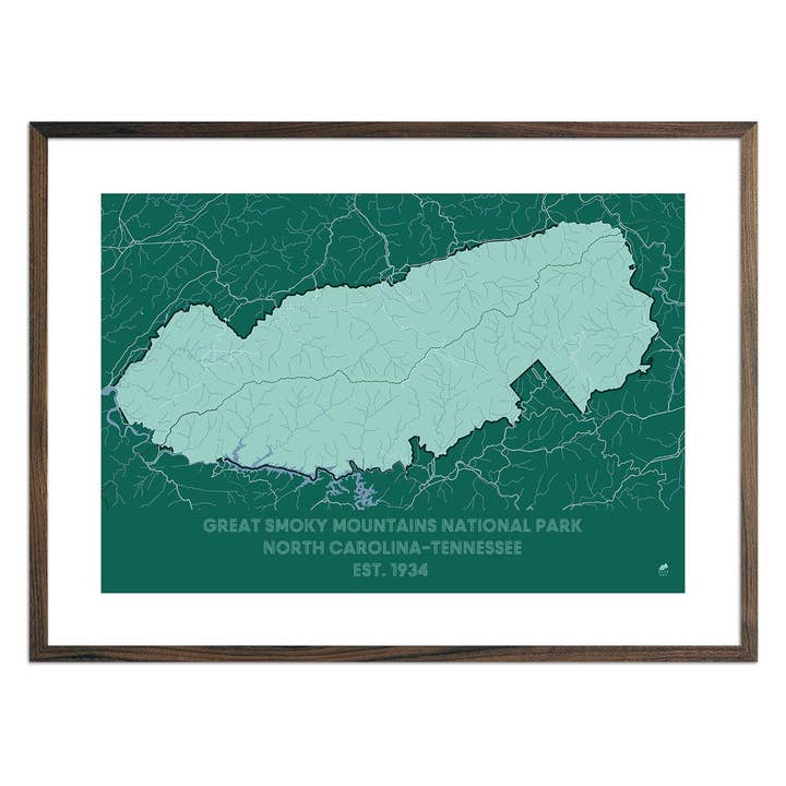 Great Smoky Mountains National Park Map for wholesale by Muir Way