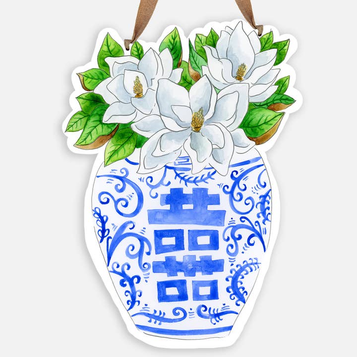 Magnolia Ginger Jar Door Hanger for wholesale by Magnolia Creative Co.