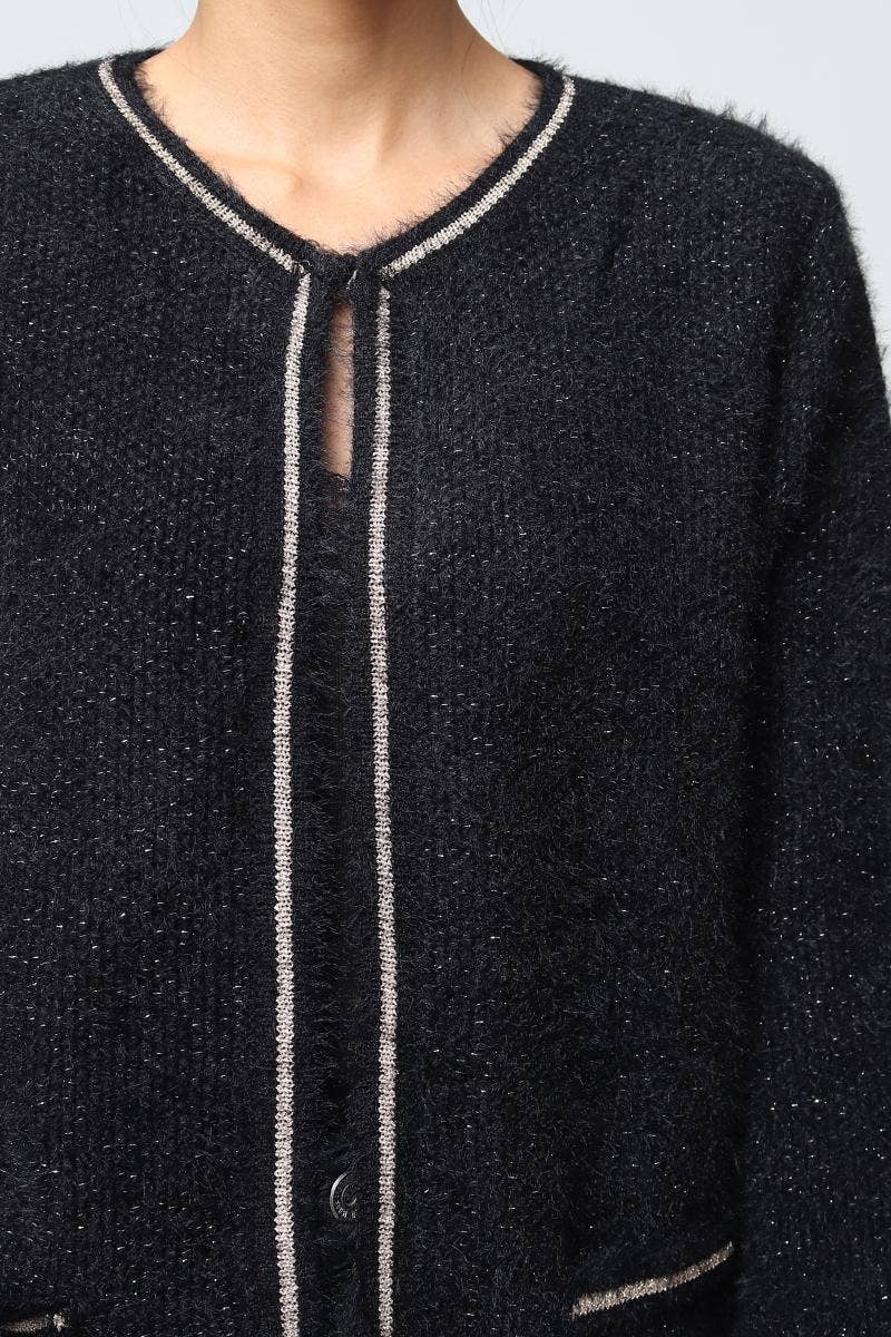 DIX-ONZE - Wholesale Cardigan - Women's - Open Cardigan with Contrasting Finishes – Chic & Comfort3