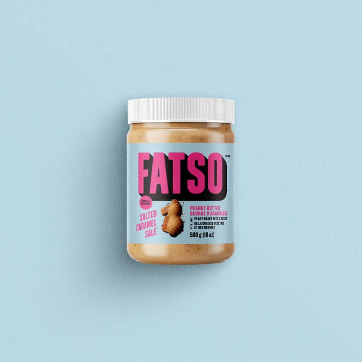 Fatso Nut Butter - Wholesale Nut Butter - Fatso Crunchy Salted Caramel Peanut Spread 1 LB