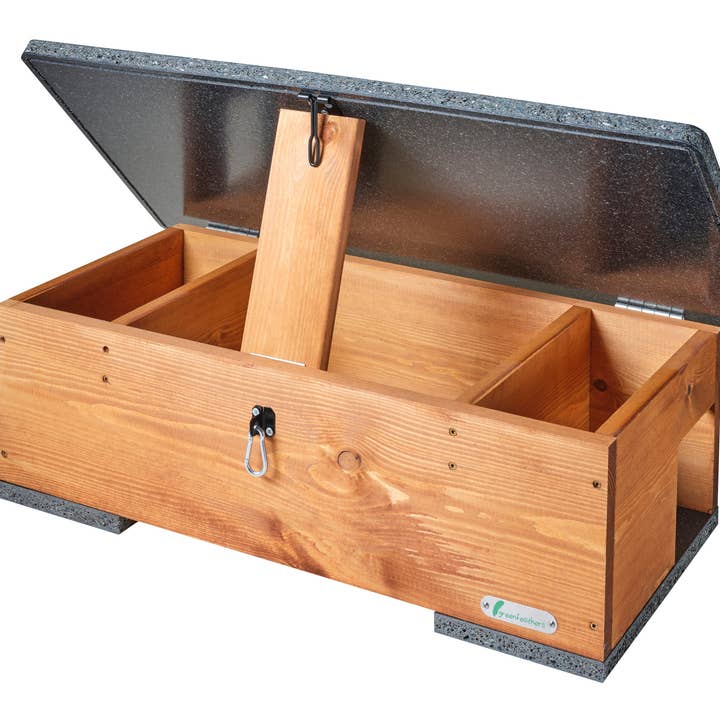Green Feathers - Wholesale Bird house - Handmade Wooden Hedgehog Feeding Station0