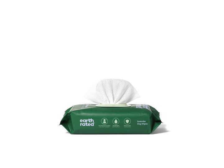 Pet Palette Distribution - Wholesale Pet Grooming Aid - Dog - Earth Rated Lavender Dog Grooming Wipes 100ct