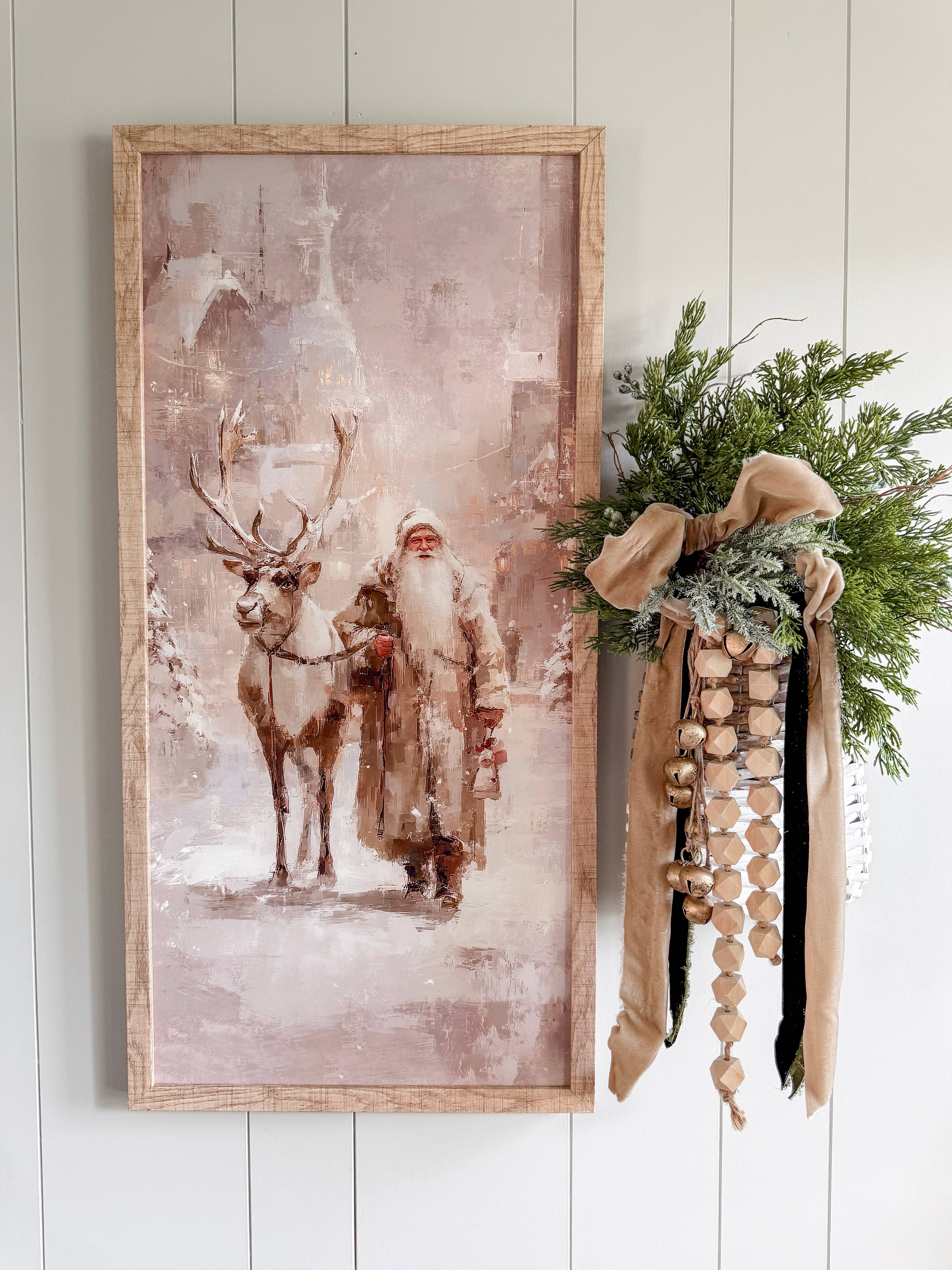 WillowBee Signs & Designs – wholesale Skylt – Tomte & Ren Träskylt - Rektangel