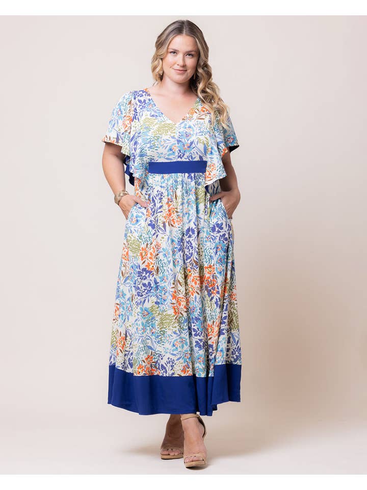 Kiyonna – Großhandel Kleid – Damen – Mediterranean Breeze Boho-Maxikleid — Große Größe