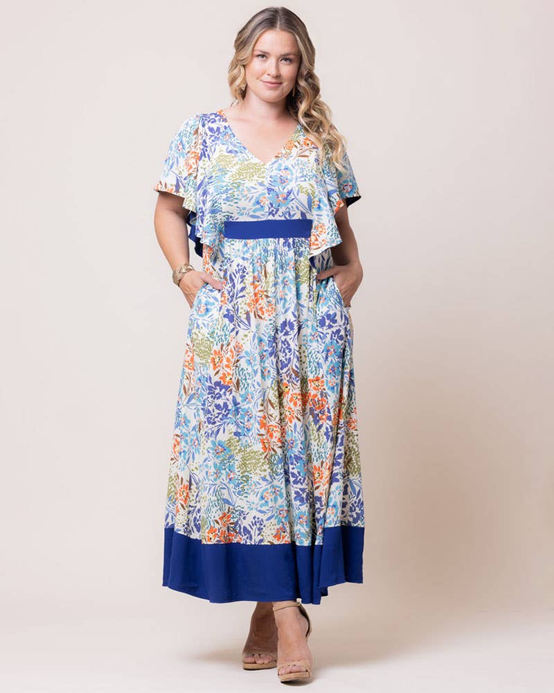 Kiyonna - Venta al por mayor Vestido - Mujer - Vestido largo estilo bohemio Mediterranean Breeze, talla grande