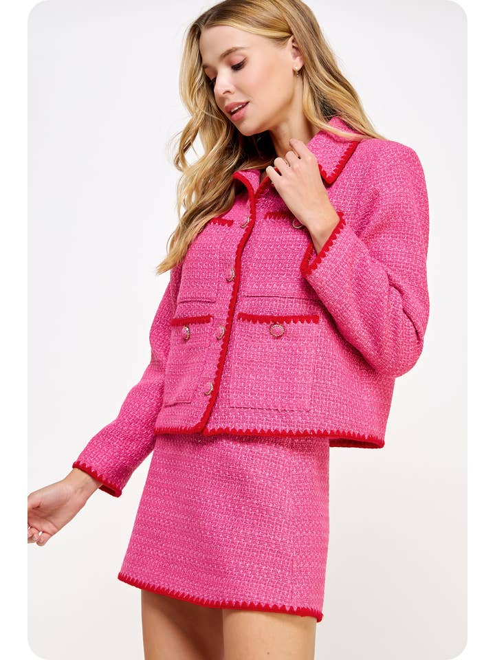 Strut & Bolt - Wholesale Blouse - Women's - Embroidered Tweed Jacket13