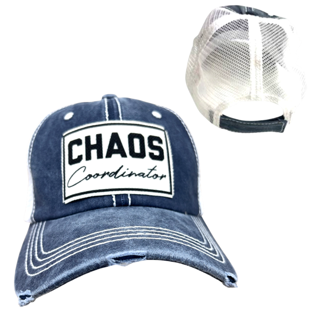 dkhandmade - Vente Casquette de baseball – unisexe - CASQUETTE COORDINATEUR DU CHAOS | DÉLAVÉE3