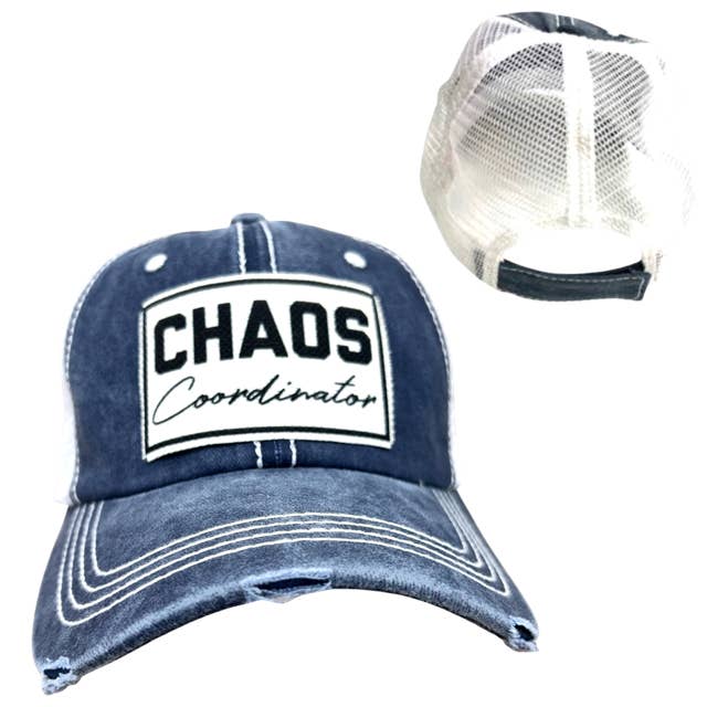 dkhandmade - Wholesale Baseball Cap - Unisex - CHAOS COORDINATOR BALL CAP | DISTRESSED 6