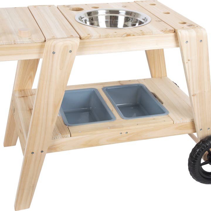 Cuisine d'extérieur compacte pour jouer avec boue, eau et sable pour la vente par small foot