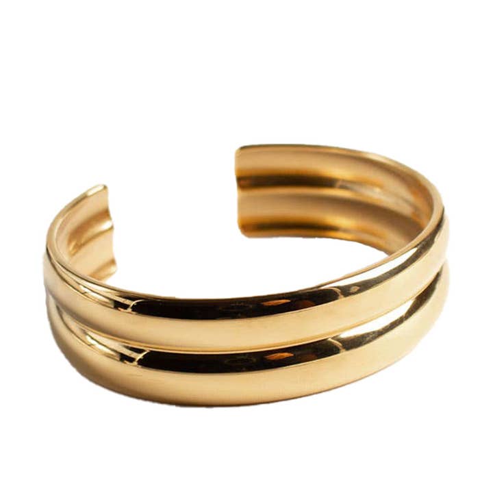 Guld Statement Armring Armbånd Dristig Moderne Minimalistisk Mia for engroshandel hos outofoffice