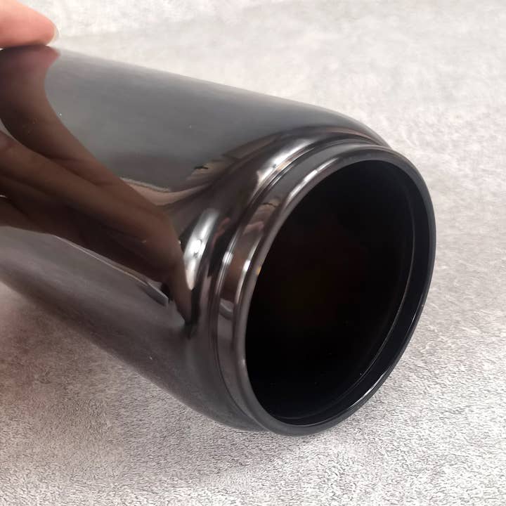 Magen Made Designs – wholesale Dricksglas och koppar – 16 oz. svart på svart glasburk med bling-lock