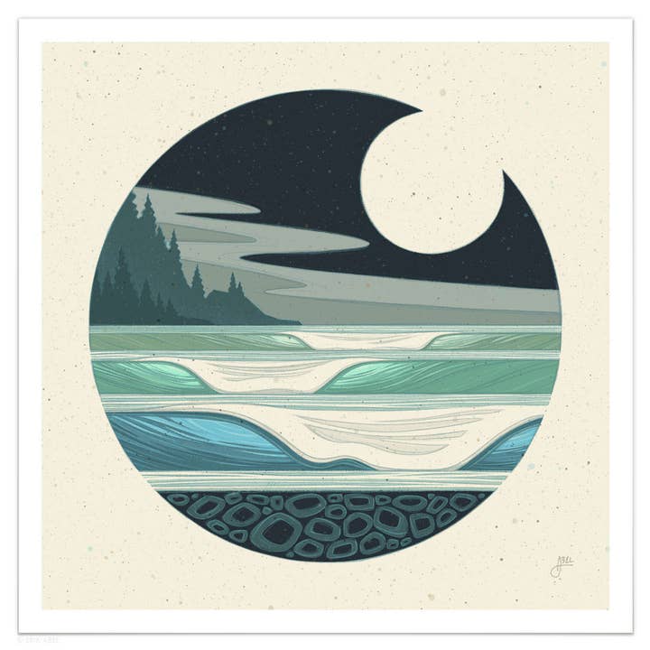 Abel Arts - Wholesale Art Print - NW Moon - WHLSL Print10