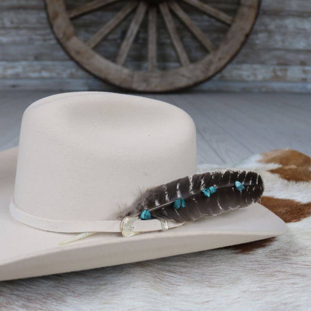 Willow Lane Hat Co. - Wholesale Hat Accessory - Women's - Turquoise Turkey Hat Feather3