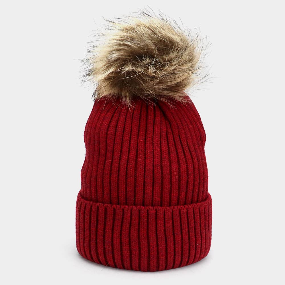 Sensibling Corp. - Wholesale Beanie - Women's - Soft Knit Faux Pom Pom Beanie Hat
1