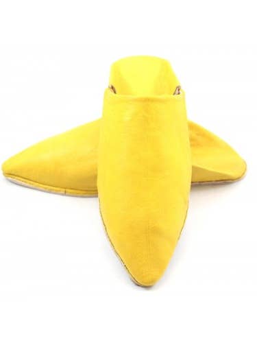 Stylish Yellow Leather Pointed Slippers - Comfortable for wholesale by Bohemia Wholesale