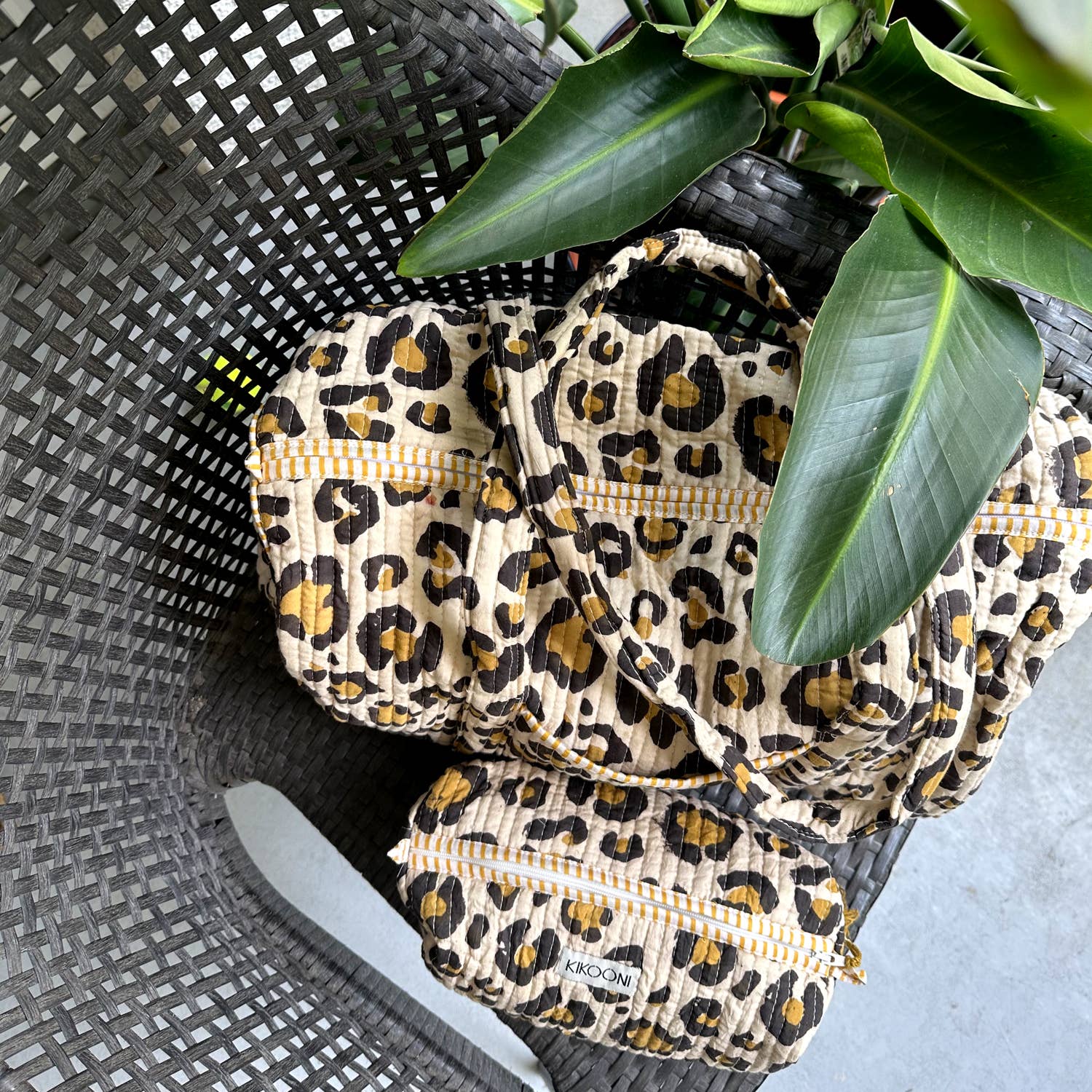 kikooni - Vendita all'ingrosso Sacca da viaggio - Donna - Borsa grande in cotone fatta a mano « oh Leo »9