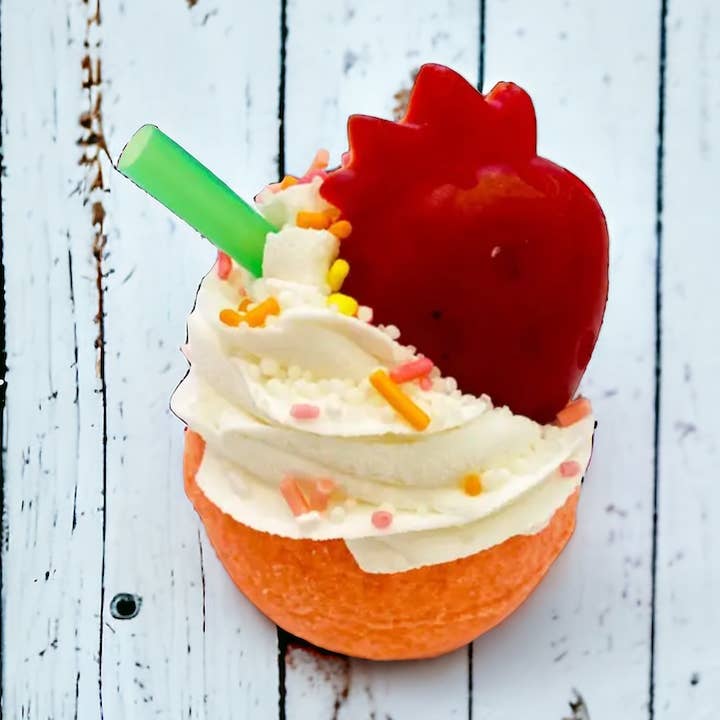 Bubbly Ball Bath Bomb - Orange for wholesale by Calla Lily Cosmetics