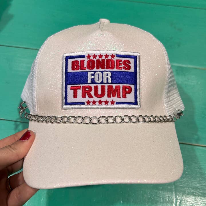 Blondes For Trump Trucker | Election Hats | Trump Caps | USA for wholesale by Vibes Hat Company