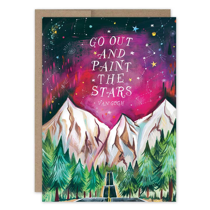 Biely & Shoaf - Wholesale Encouragement Card - Night Sky Paint The Stars Encouragement Card