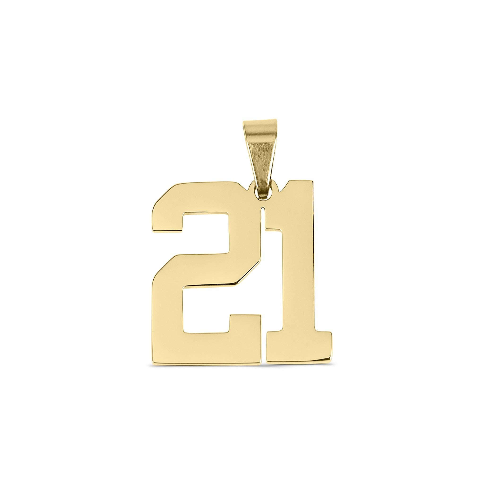 WJW – wholesale Individual charm/pendant – 18K Gold Sport Number Pendant21